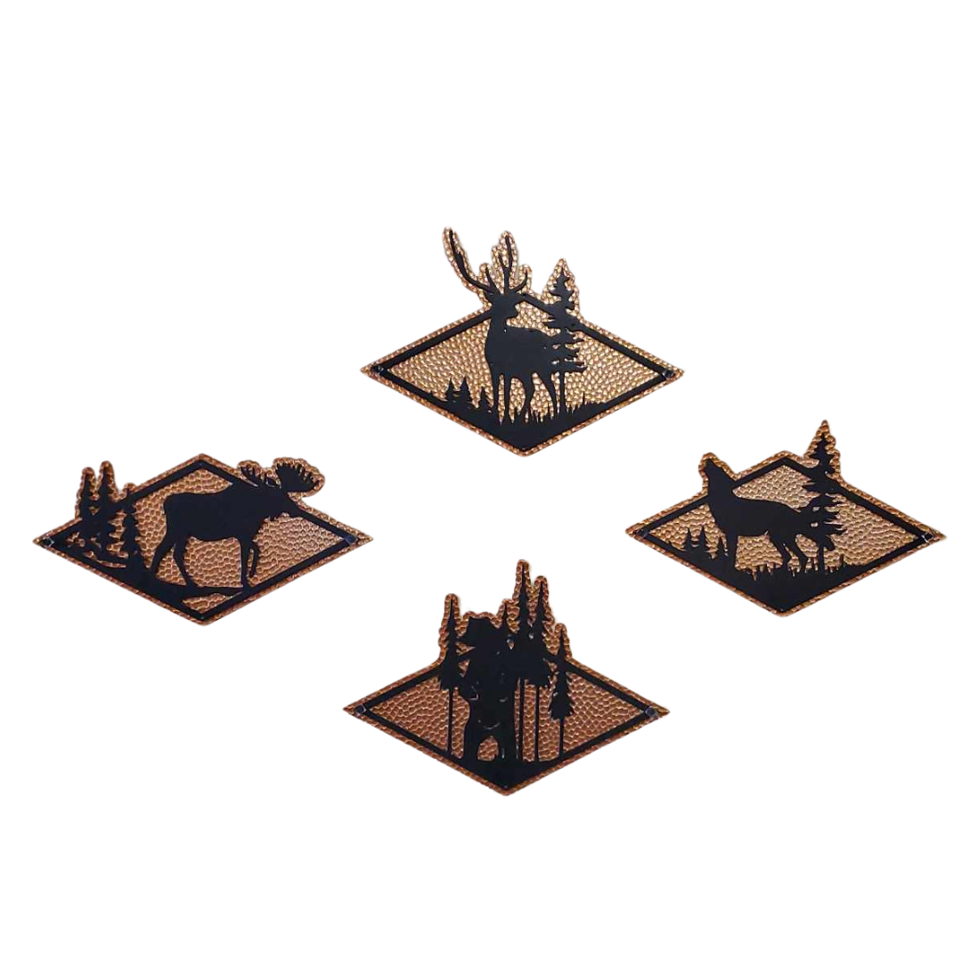 Metal Wildlife Wall Art four piece set