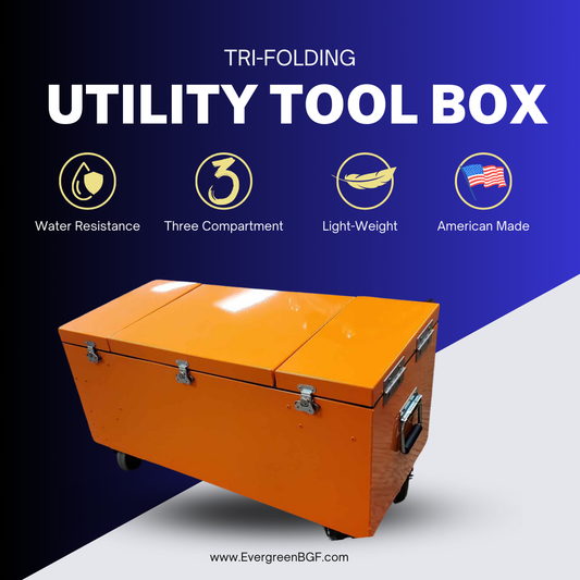 Tri-folding Seated Utility Tool Box